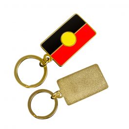 Aboriginal Flag Metal Keyring