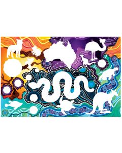 Indigenous Design A5 Sticker Sheet "Animals of Australia"