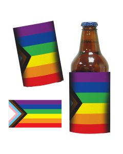LGBTQIA+ Pride Progress Flag Stubby Cooler