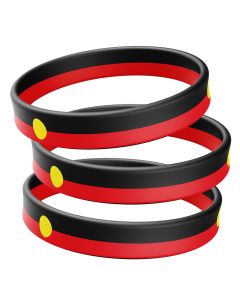 Aboriginal Flag Wristbands