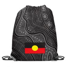 Aboriginal Flag Drawstring Backpacks