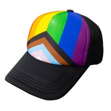 LGBTQIA+ Pride Progress Flag Trucker Cap