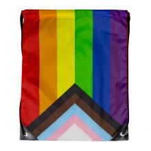 LGBTQIA+ Pride Progress Flag Drawstring Backpack